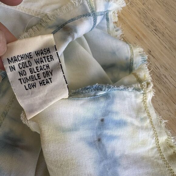 XCVI Wearables Twill Rayden Tank Tie Dye Frayed Hem Lightweight Pristine XS - Picture 9 of 9